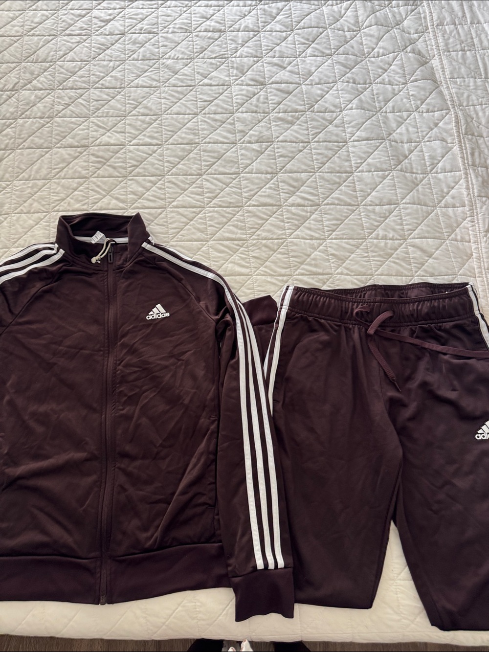 Adidas Brown Track Jacket & Pants Set